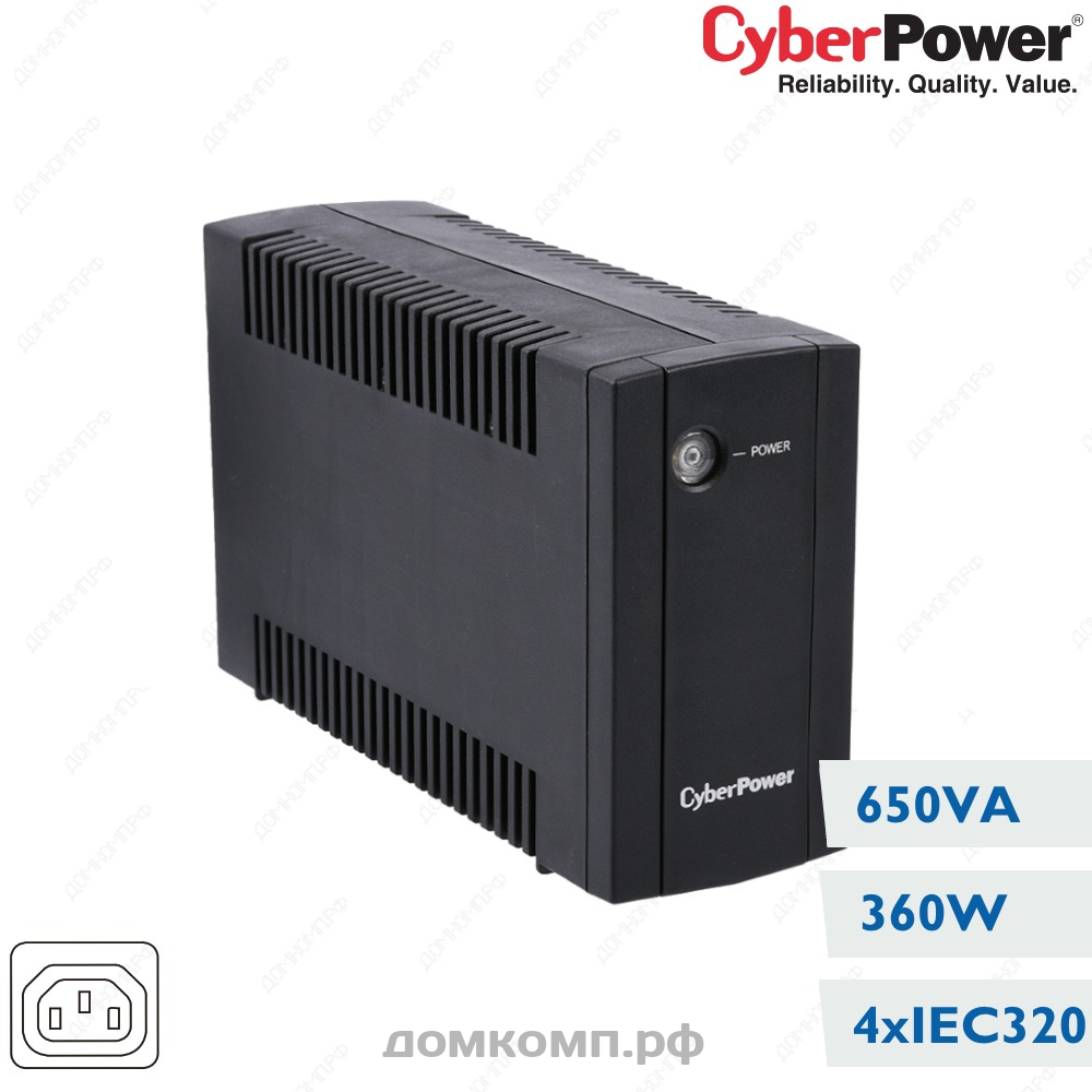 ИБП CyberPower UTC650EI с долгим сроком службы | Купить недорого на  домкомп.рф